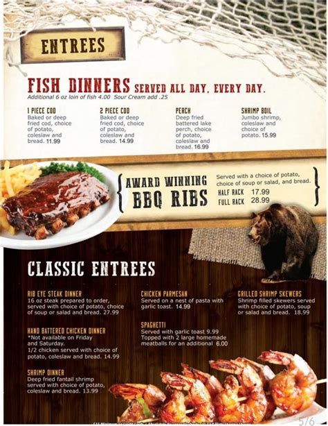 black bear bar minocqua|black bear bar menu.